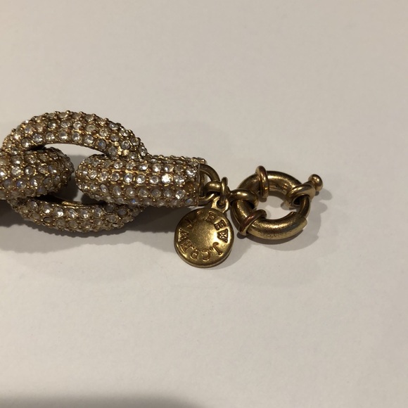 J.CREW | gold pave chunky link bracelet - Picture 2 of 5